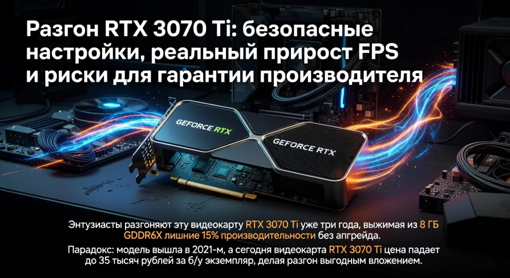 Разгон RTX 3070 Ti: безопасные настройки, реальный прирост FPS и риски для гарантии производителя
