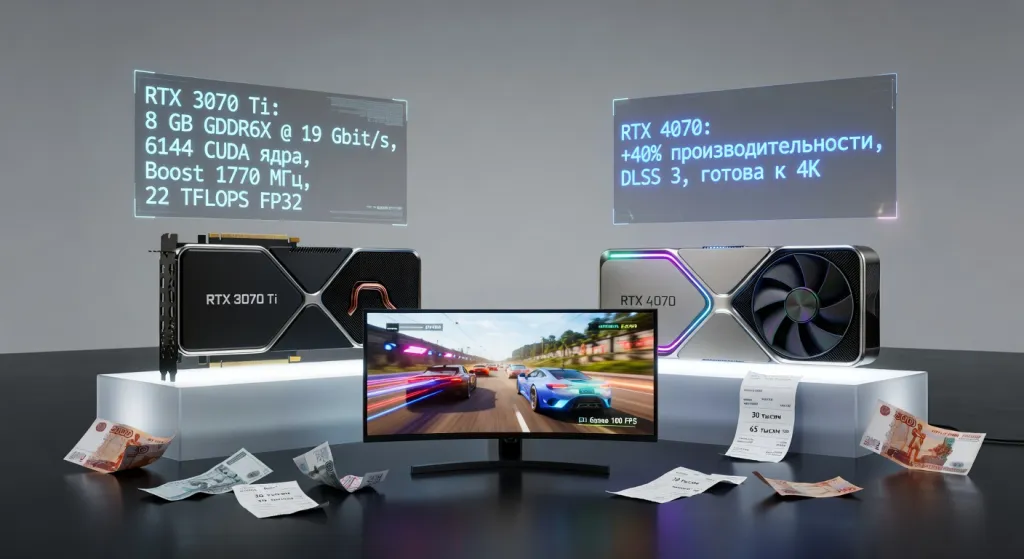 RTX 3070 Ti vs RTX 4070: разбираем разницу в производительности, цене и есть ли смысл переплачивать