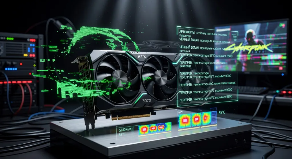 Самые частые проблемы с RTX 3070 Ti: артефакты, чёрный экран, перегрев — причины и способы решения