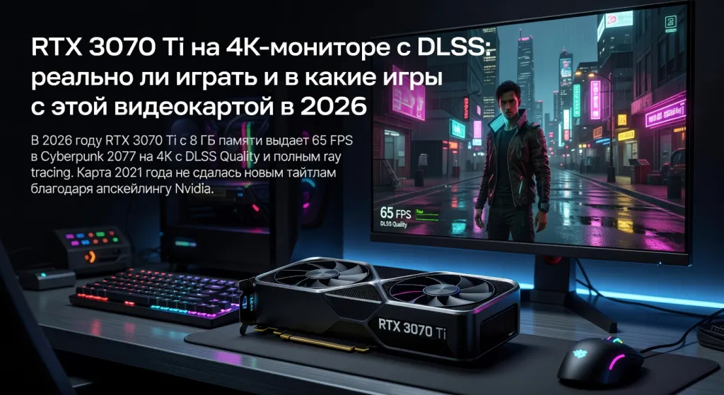 RTX 3070 Ti на 4K-мониторе с DLSS: реально ли играть и в какие игры с этой видеокартой в 2026