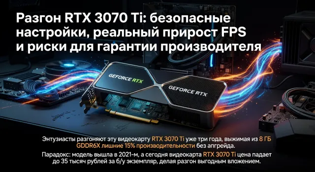 Разгон RTX 3070 Ti: безопасные настройки, реальный прирост FPS и риски для гарантии производителя