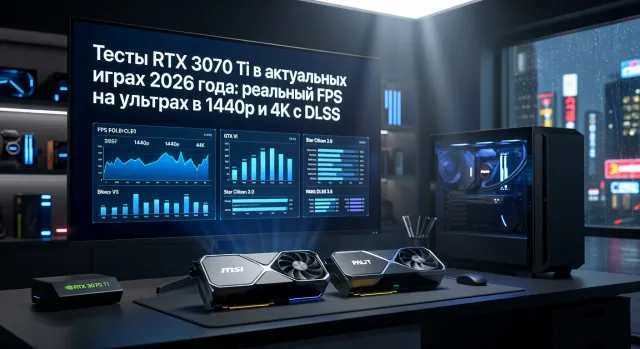 Тесты RTX 3070 Ti в актуальных играх 2026 года: реальный FPS на ультрах в 1440p и 4K с DLSS