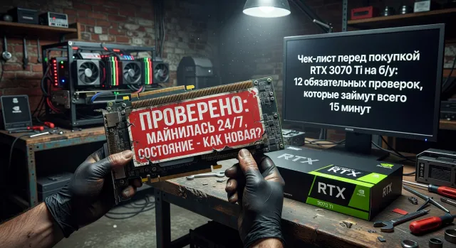 Чек-лист перед покупкой RTX 3070 Ti на б/у: 12 обязательных проверок, которые займут всего 15 минут